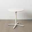 Mesa auxiliar plegable de acero en blanco 70x70x72 cm