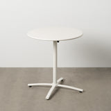 Mesa auxiliar plegable de acero en blanco 70x70x72 cm