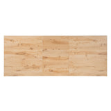 Mesa de comedor extensible de metal y madera en tono natural 170x90x75 cm