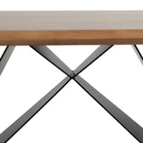 IXIA Mesa de comedor madera y metal 200x100x77 612696