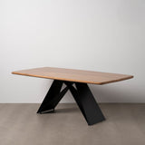 IXIA Mesa de comedor madera y metal 200x100x77 612696