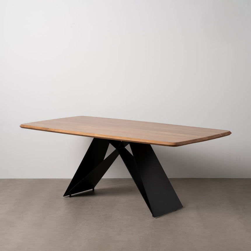 IXIA Mesa de comedor madera y metal 200x100x77 612696