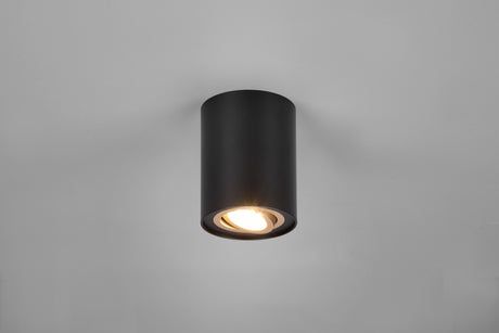 Plafón de techo Trio Cookie LED negro y dorado 3000K Ø9,6cm 612900180