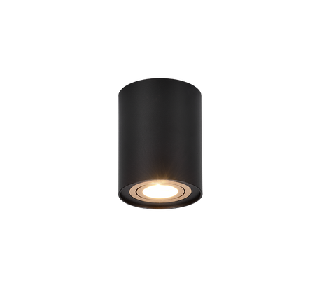 Plafón de techo Trio Cookie LED negro y dorado 3000K Ø9,6cm 612900180