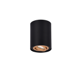 Plafón de techo Trio Cookie LED negro y dorado 3000K Ø9,6cm 612900180