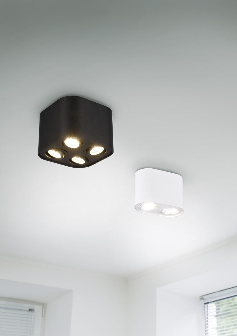 Plafón de techo Trio Cookie 2 luces 17,8cm blanco mate — ref. 612900231 (3)