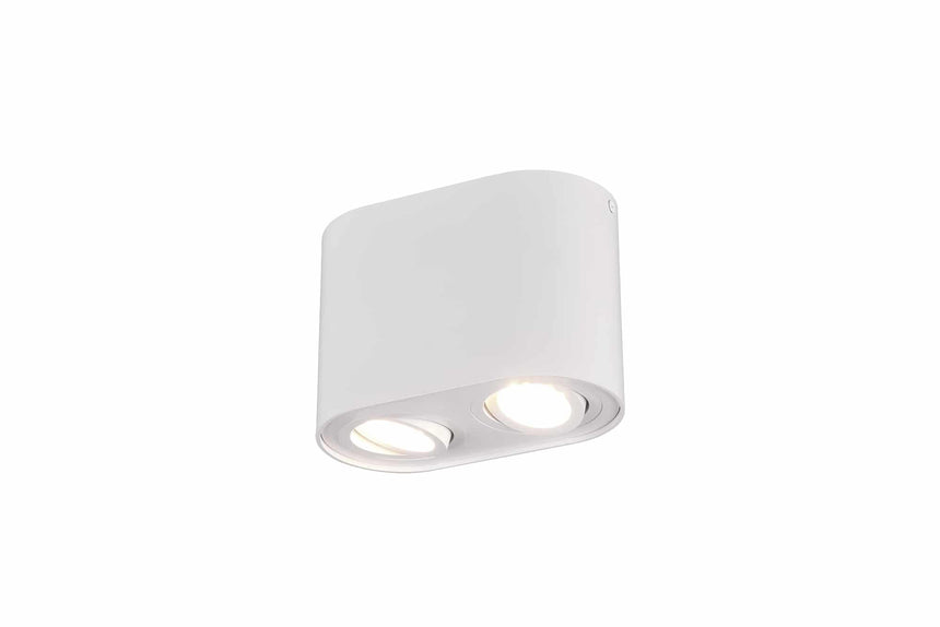 Plafón de techo Trio Cookie 2 luces 17,8cm blanco mate — ref. 612900231 (1)