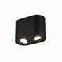 Plafón de techo Trio Cookie 2 luces negro mate 17,8cm 612900232