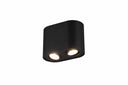 Plafón de techo Trio Cookie 2 luces negro mate 17,8cm 612900232