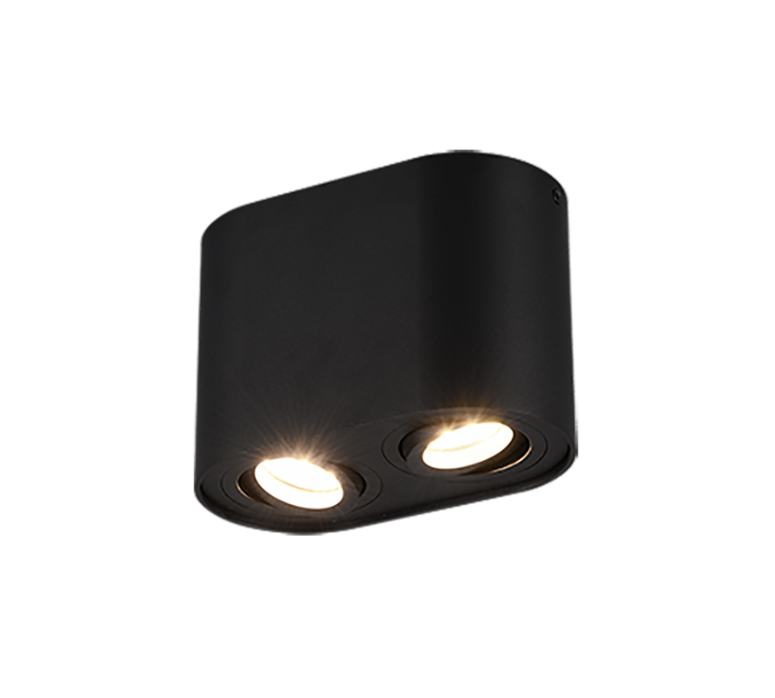 Trio Cookie Metal ceiling lamp black mat 612900232