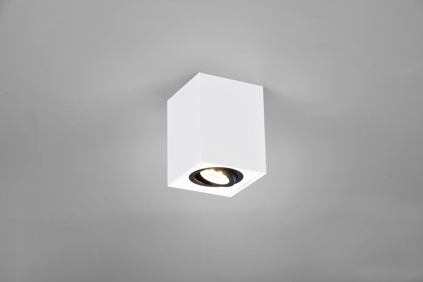 Plafón de techo Trio Biscuit LED black and white 3000K 9,6cm 613000134