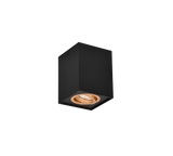 Plafón de techo Trio Biscuit LED negro y dorado 3000K 9,6cm 613000180