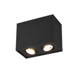 Trio Biscuit Black mat metal ceiling light 613000232