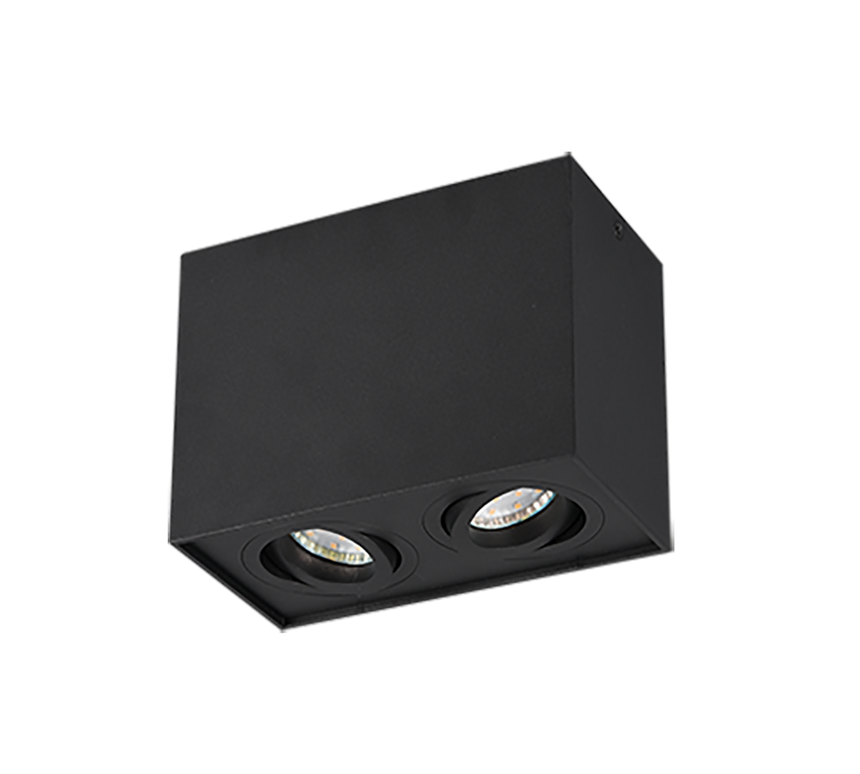 Trio Biscuit Black mat metal ceiling light 613000232