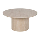 IXIA Mesa de centro piedra beige MDF 90x45 cm 613517