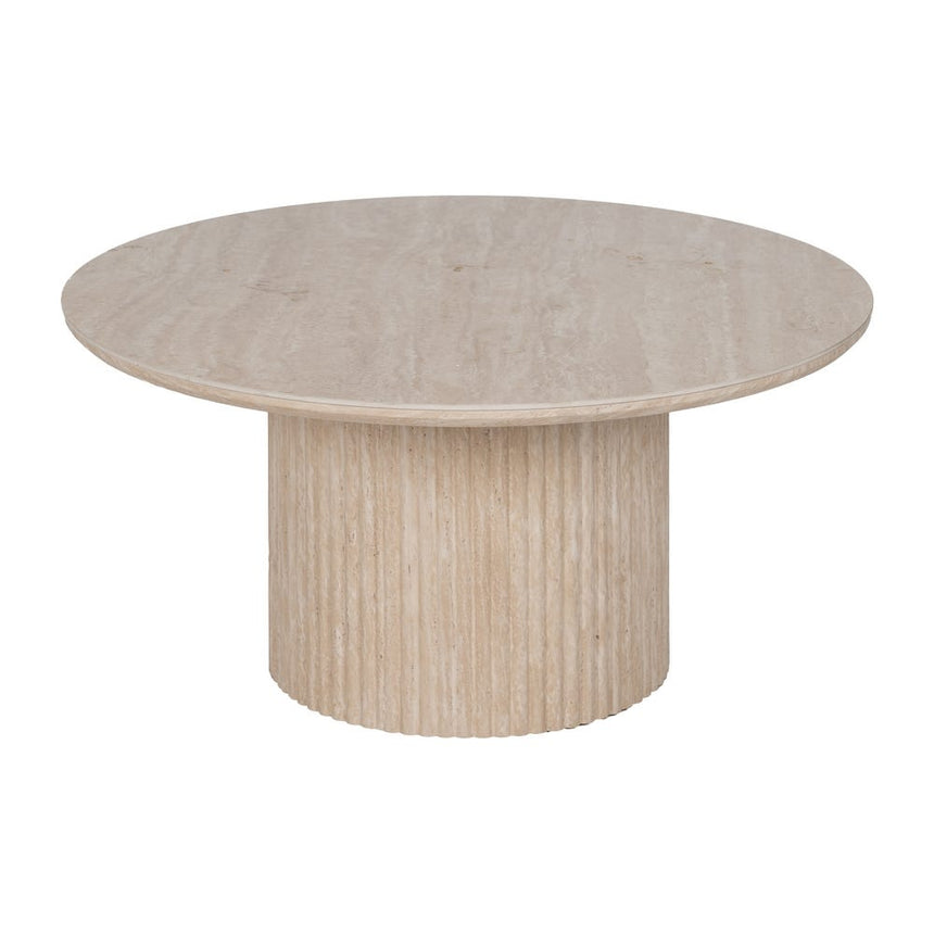 IXIA Mesa de centro piedra beige MDF 90x45 cm 613517