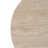 IXIA Mesa de centro piedra beige MDF 90x45 cm 613517