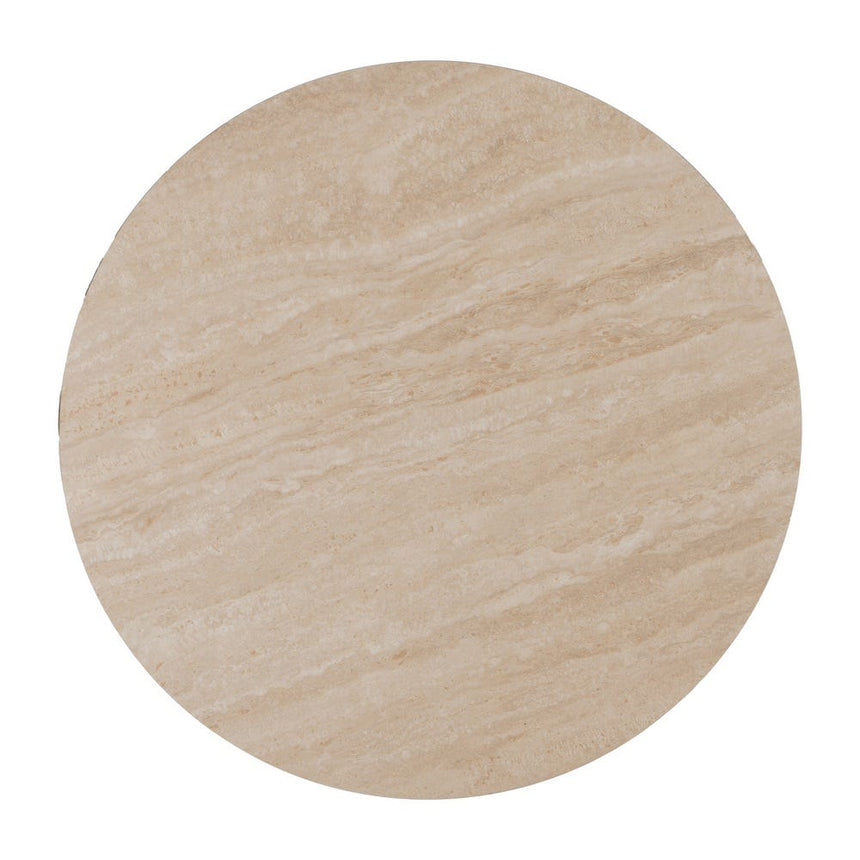 IXIA Mesa de centro piedra beige MDF 90x45 cm 613517
