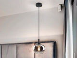 Lámpara de techo colgante Schuller Opaz 1 luz negro y degradado smoke 614023