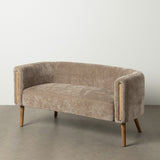 IXIA Living room sofa taupe birch wood 142x73x68 cm 614053