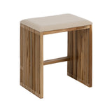 Set de 2 banquetas Bellamonte de madera de teca en tono natural 50x34x60 cm