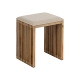Set de 2 banquetas Bellamonte de madera de teca en tono natural 50x34x60 cm