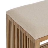 Set de 2 banquetas Bellamonte de madera de teca en tono natural 50x34x60 cm