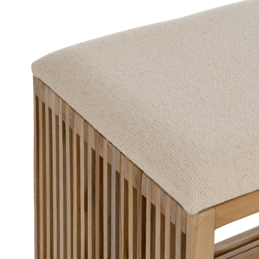 Set de 2 banquetas Bellamonte de madera de teca en tono natural 50x34x60 cm