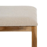Set de 2 banquetas Bellamonte de madera de teca en tono natural 50x34x60 cm