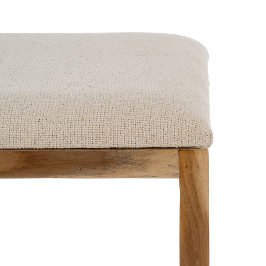 Set de 2 banquetas Bellamonte de madera de teca en tono natural 50x34x60 cm