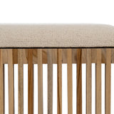 Set de 2 banquetas Bellamonte de madera de teca en tono natural 50x34x60 cm