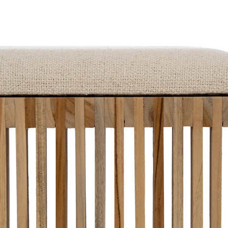 Set de 2 banquetas Bellamonte de madera de teca en tono natural 50x34x60 cm