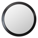 Set de 3 espejos de pared de metal y cristal en negro 84,5x84,5 cm