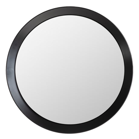 Set de 3 espejos de pared de metal y cristal en negro 84,5x84,5 cm