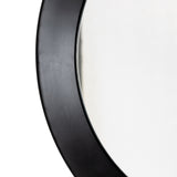 Set de 3 espejos de pared de metal y cristal en negro 84,5x84,5 cm