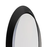 Set de 3 espejos de pared de metal y cristal en negro 84,5x84,5 cm