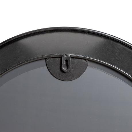 Set de 3 espejos de pared de metal y cristal en negro 84,5x84,5 cm