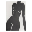 Cuadro de DM en blanco y negro 80x120 cm