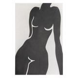 Cuadro de DM en blanco y negro 80x120 cm