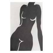 Cuadro de DM en blanco y negro 80x120 cm
