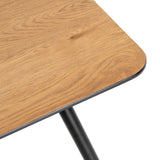 Mesa de comedor extensible de DM y metal en tono natural 120x80x75 cm 615209