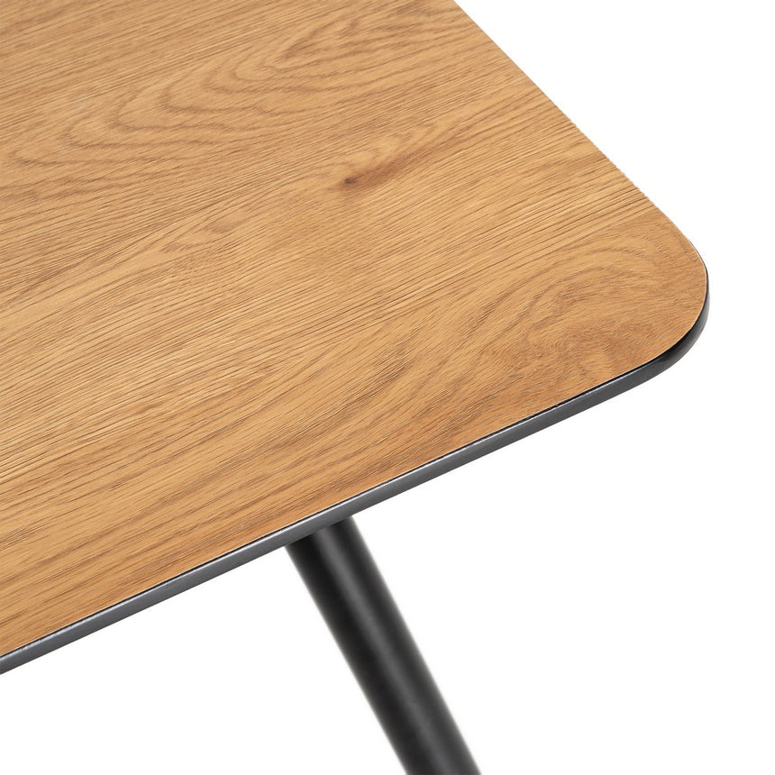 Mesa de comedor extensible de DM y metal en tono natural 120x80x75 cm 615209