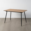 Mesa de comedor extensible de DM y metal en tono natural 120x80x75 cm 615209