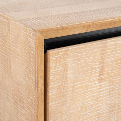 Aparador Sintra de madera y metal en tono natural y negro 200x40x86,5 cm