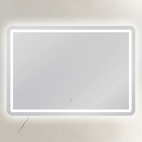 Espejo de pared con luz LED 100x70 cm