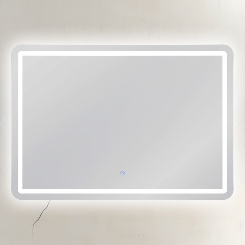 Espejo de pared con luz LED 100x70 cm