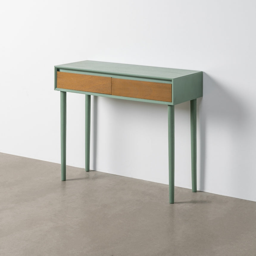 Consola de DM en verde 90x35x75 cm