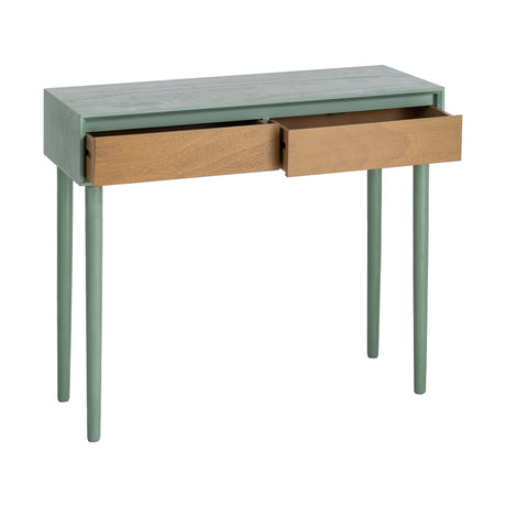 Consola de DM en verde 90x35x75 cm