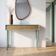 Consola de DM en verde 90x35x75 cm