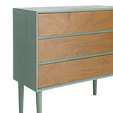 Cómoda de DM en verde 75x35x75 cm